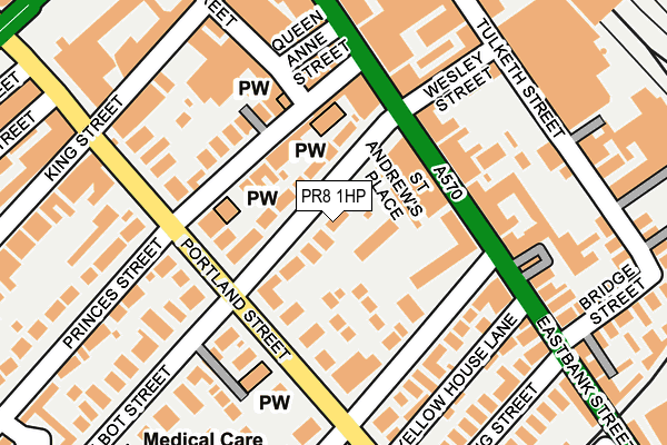 PR8 1HP map - OS OpenMap – Local (Ordnance Survey)