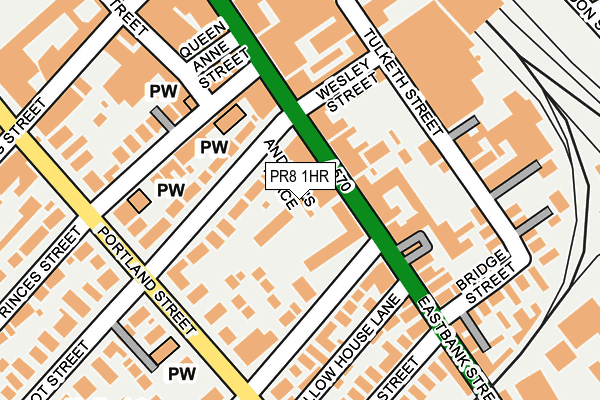 PR8 1HR map - OS OpenMap – Local (Ordnance Survey)