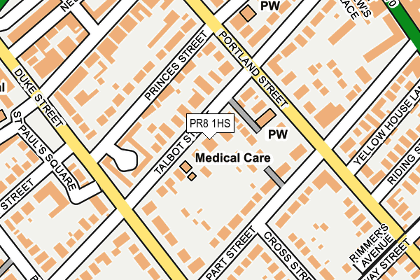PR8 1HS map - OS OpenMap – Local (Ordnance Survey)