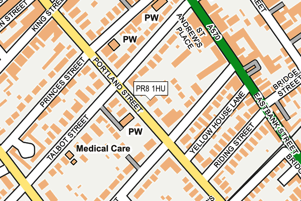 PR8 1HU map - OS OpenMap – Local (Ordnance Survey)