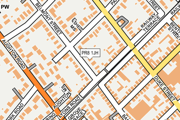 PR8 1JH map - OS OpenMap – Local (Ordnance Survey)