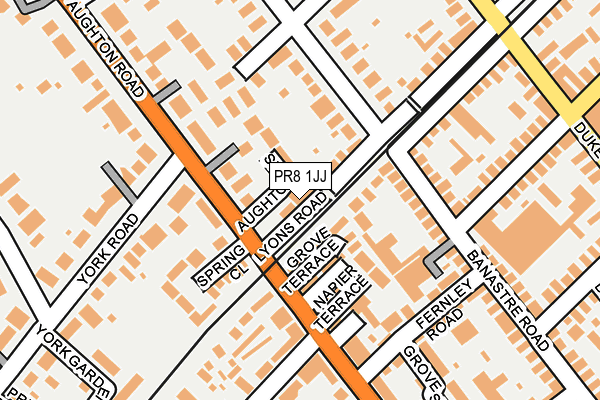 PR8 1JJ map - OS OpenMap – Local (Ordnance Survey)