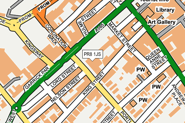 PR8 1JS map - OS OpenMap – Local (Ordnance Survey)