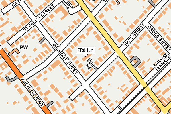 PR8 1JY map - OS OpenMap – Local (Ordnance Survey)
