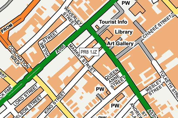 PR8 1JZ map - OS OpenMap – Local (Ordnance Survey)