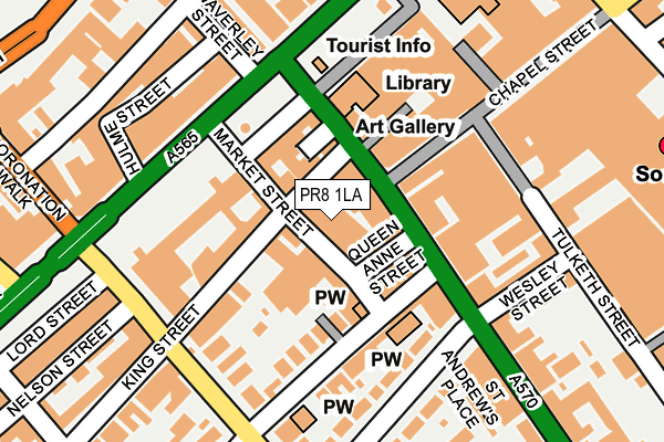 PR8 1LA map - OS OpenMap – Local (Ordnance Survey)