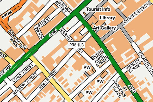 PR8 1LB map - OS OpenMap – Local (Ordnance Survey)