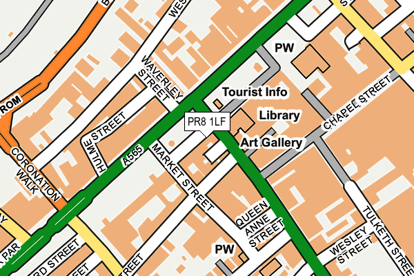 PR8 1LF map - OS OpenMap – Local (Ordnance Survey)