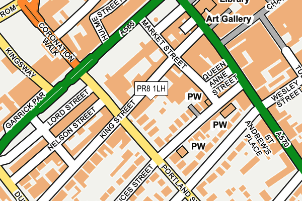 PR8 1LH map - OS OpenMap – Local (Ordnance Survey)