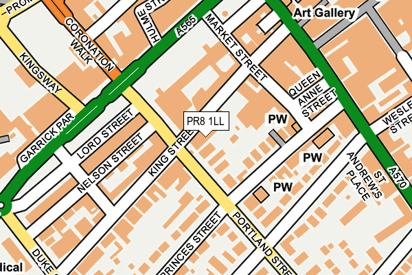 PR8 1LL map - OS OpenMap – Local (Ordnance Survey)