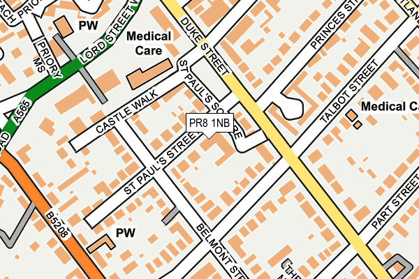 PR8 1NB map - OS OpenMap – Local (Ordnance Survey)