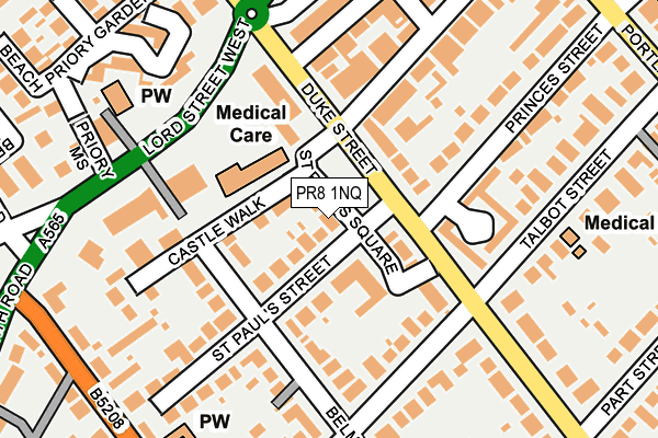PR8 1NQ map - OS OpenMap – Local (Ordnance Survey)