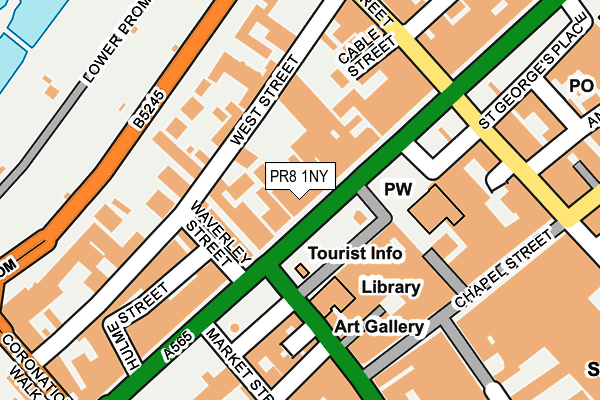 PR8 1NY map - OS OpenMap – Local (Ordnance Survey)