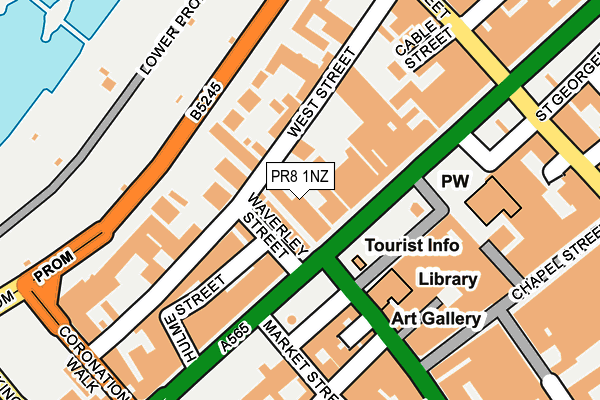 PR8 1NZ map - OS OpenMap – Local (Ordnance Survey)