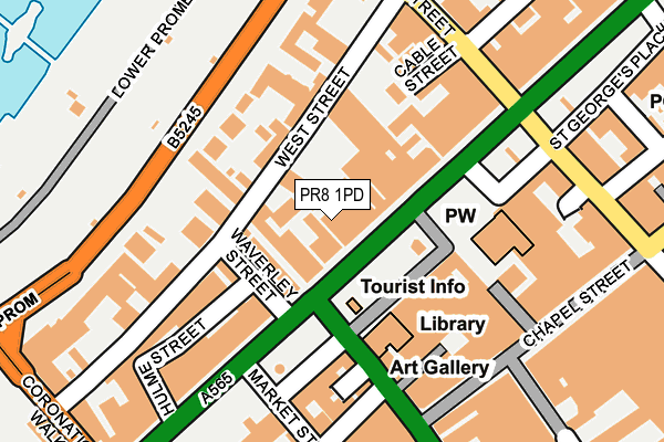 PR8 1PD map - OS OpenMap – Local (Ordnance Survey)