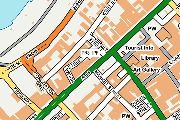 PR8 1PF map - OS OpenMap – Local (Ordnance Survey)