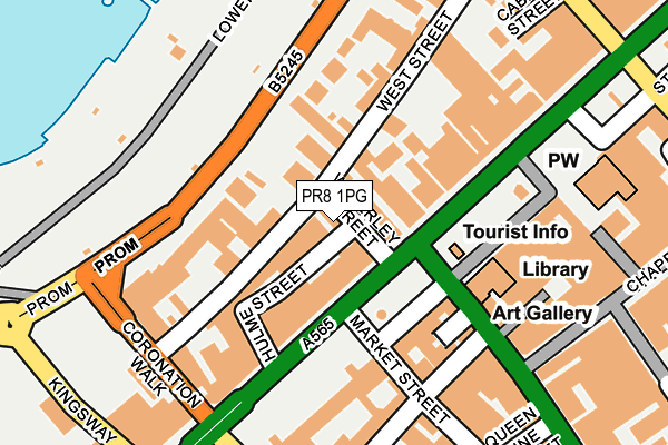 PR8 1PG map - OS OpenMap – Local (Ordnance Survey)
