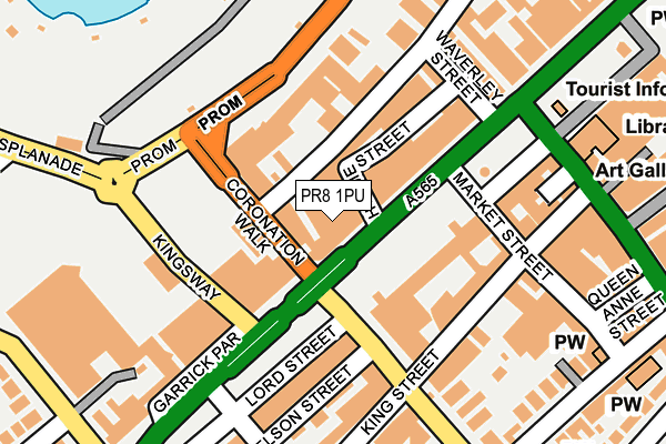 PR8 1PU map - OS OpenMap – Local (Ordnance Survey)