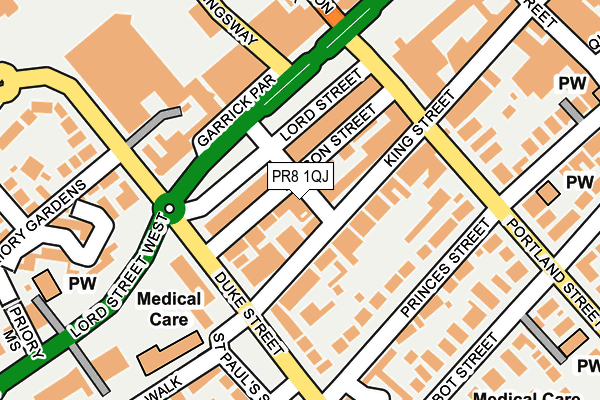 PR8 1QJ map - OS OpenMap – Local (Ordnance Survey)