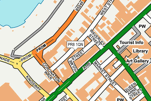 PR8 1QN map - OS OpenMap – Local (Ordnance Survey)