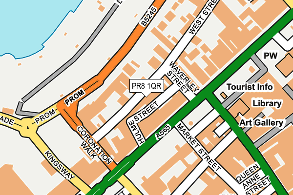 PR8 1QR map - OS OpenMap – Local (Ordnance Survey)