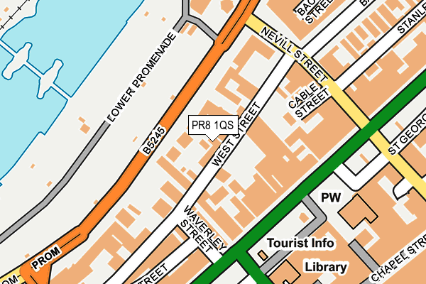 PR8 1QS map - OS OpenMap – Local (Ordnance Survey)