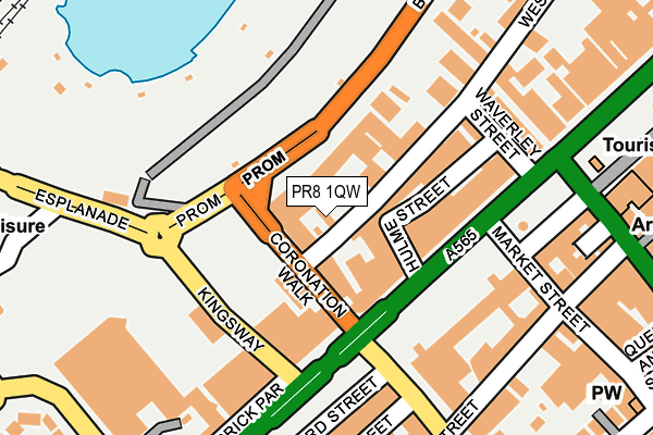 PR8 1QW map - OS OpenMap – Local (Ordnance Survey)