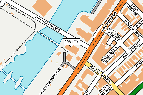 PR8 1QX map - OS OpenMap – Local (Ordnance Survey)