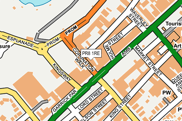 PR8 1RE map - OS OpenMap – Local (Ordnance Survey)