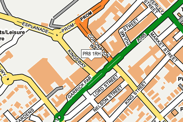 PR8 1RH map - OS OpenMap – Local (Ordnance Survey)