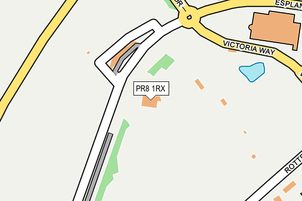 PR8 1RX map - OS OpenMap – Local (Ordnance Survey)