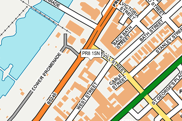 PR8 1SN map - OS OpenMap – Local (Ordnance Survey)