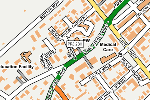 PR8 2BH map - OS OpenMap – Local (Ordnance Survey)
