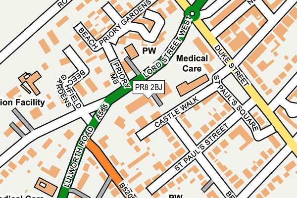 PR8 2BJ map - OS OpenMap – Local (Ordnance Survey)