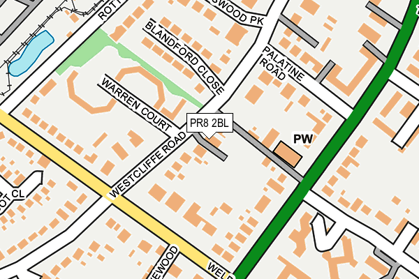PR8 2BL map - OS OpenMap – Local (Ordnance Survey)
