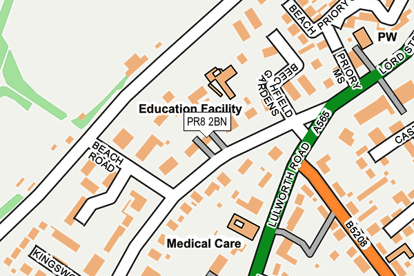 PR8 2BN map - OS OpenMap – Local (Ordnance Survey)