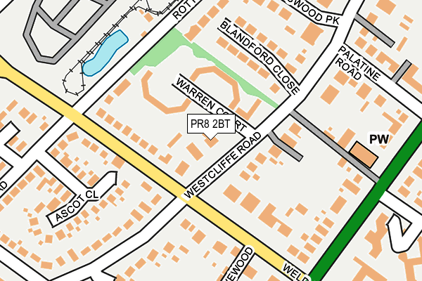 PR8 2BT map - OS OpenMap – Local (Ordnance Survey)