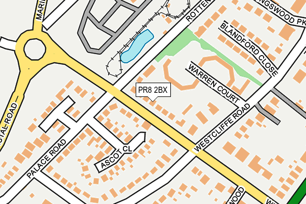 PR8 2BX map - OS OpenMap – Local (Ordnance Survey)