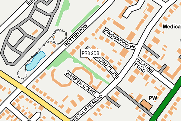 PR8 2DB map - OS OpenMap – Local (Ordnance Survey)
