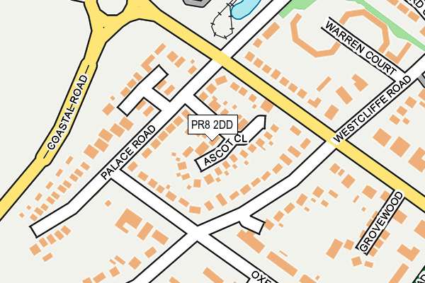PR8 2DD map - OS OpenMap – Local (Ordnance Survey)