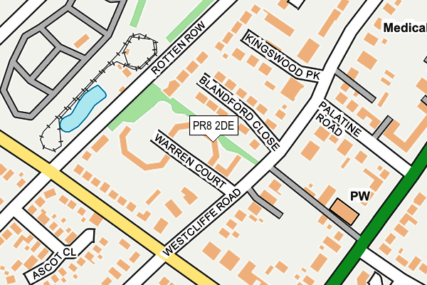 PR8 2DE map - OS OpenMap – Local (Ordnance Survey)