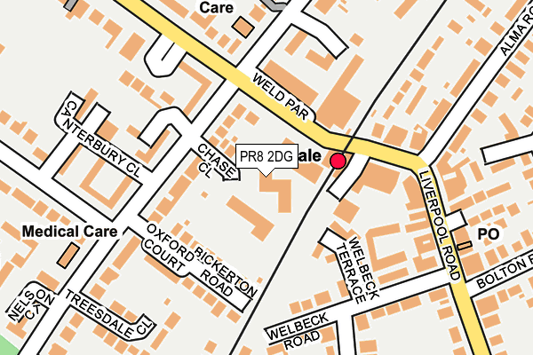 PR8 2DG map - OS OpenMap – Local (Ordnance Survey)