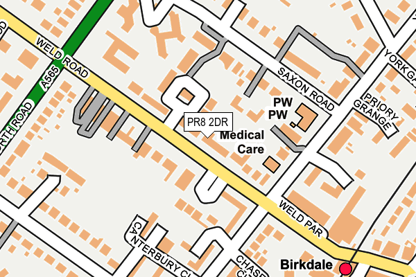 PR8 2DR map - OS OpenMap – Local (Ordnance Survey)
