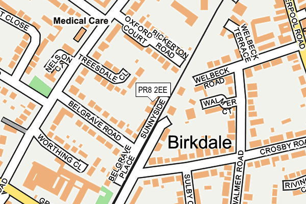 PR8 2EE map - OS OpenMap – Local (Ordnance Survey)