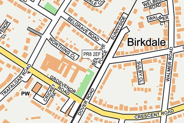 PR8 2EF map - OS OpenMap – Local (Ordnance Survey)