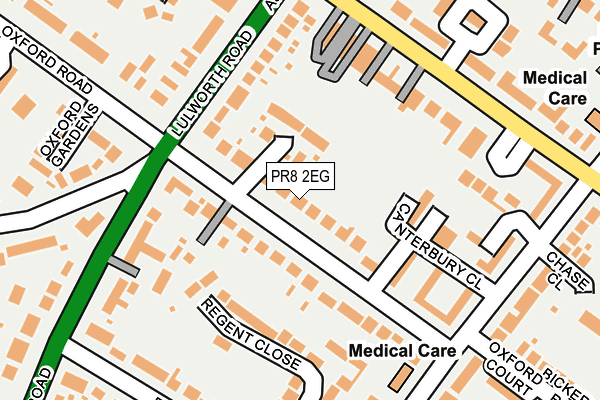 PR8 2EG map - OS OpenMap – Local (Ordnance Survey)