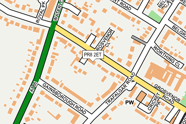 PR8 2ET map - OS OpenMap – Local (Ordnance Survey)