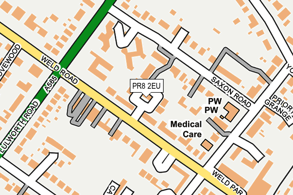 PR8 2EU map - OS OpenMap – Local (Ordnance Survey)