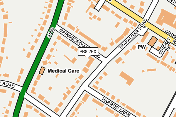 PR8 2EX map - OS OpenMap – Local (Ordnance Survey)