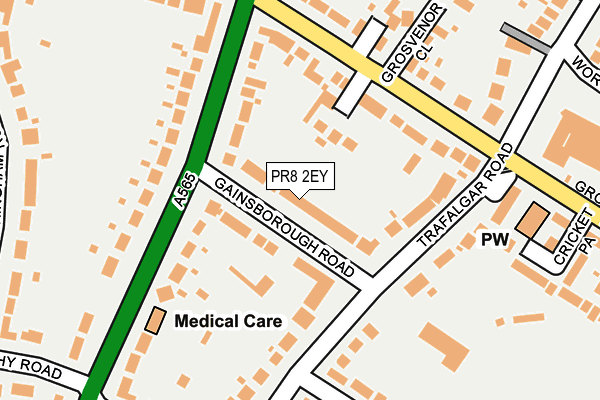 PR8 2EY map - OS OpenMap – Local (Ordnance Survey)